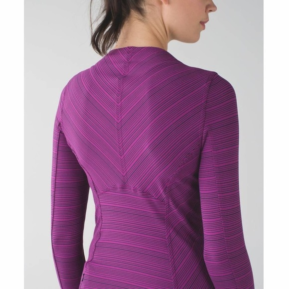 Lululemon Kanto Catch Me Long Sleeve in Kanto Stripe Regal Plum Naval Blue - Picture 5 of 12